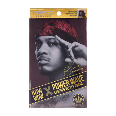 Red Premium Bow Wow Power Wave Crushed Velvet Durag HD82 - ANNS BEAUTY SUPPLY